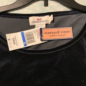 VINEYARD VINES XL Black Velvet T Shirt Dress